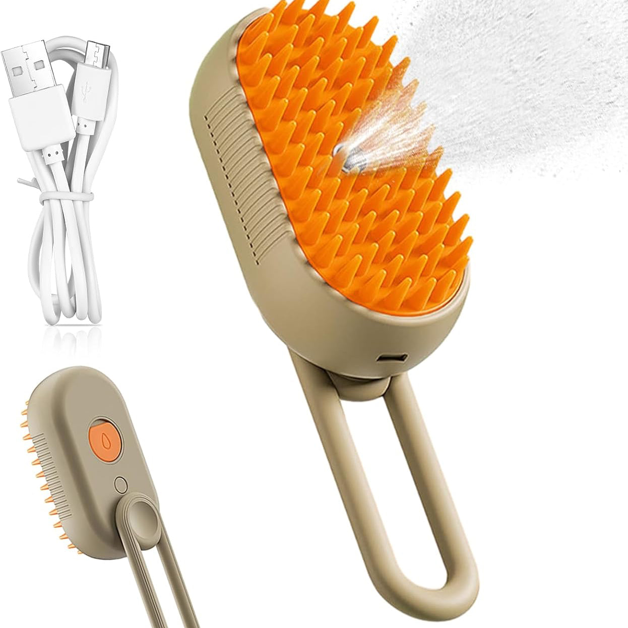 Cepillo vapor de masaje para mascota 3 en 1