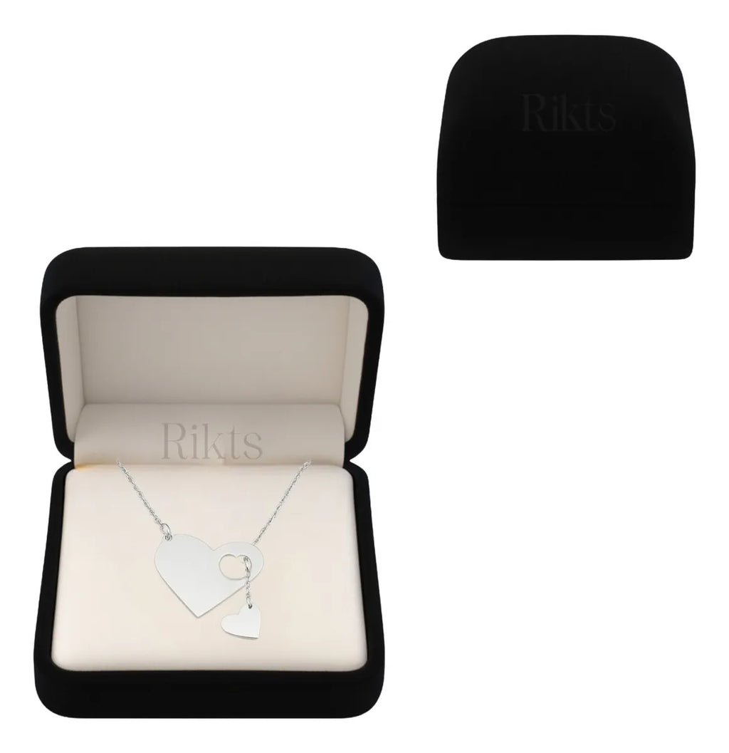 Collar creativo de corazon hueco plata - additional image 1